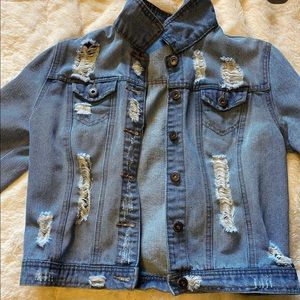 Distressed Jean Jacket.